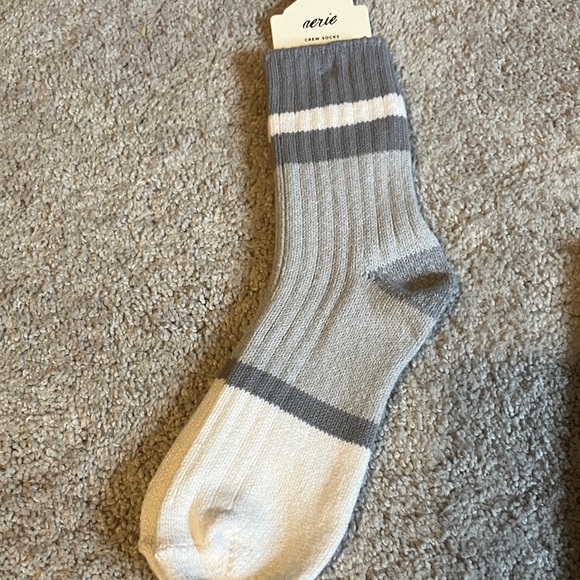 Aerie American Eagle Snoopy Grey & Black Sock Bundle NWT Crew Socks - Picture 2 of 5